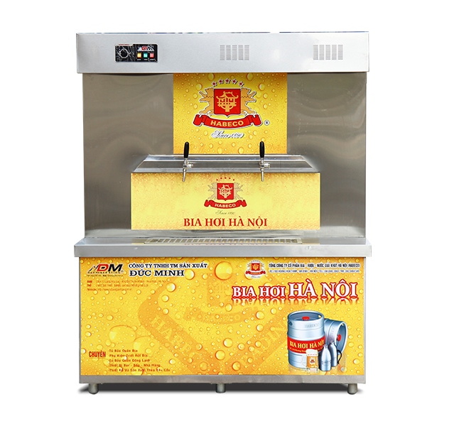 Tủ bảo quản bia loại nước bàn rót bảng cao có đèn led