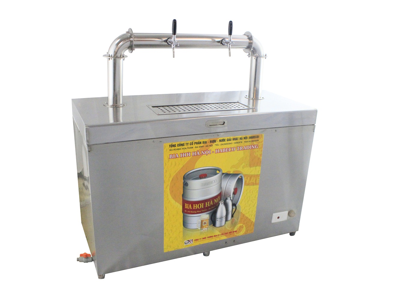 Tủ bia hơi loại nước tháp rót chữ U